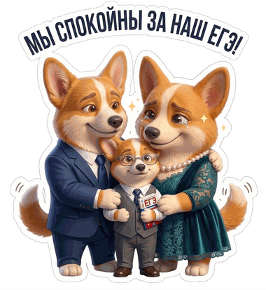 Семья корги: «Мы спокойны за наш ЕГЭ!»